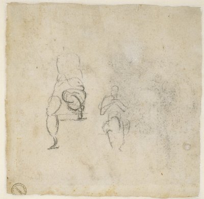 図研究、c.1511（紙に黒いチョーク） 作： Michelangelo Buonarroti